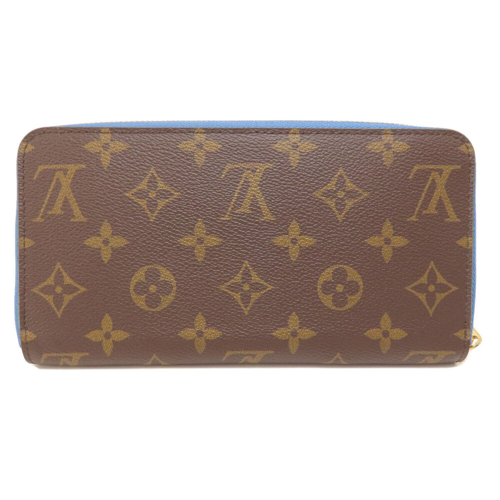Louis Vuitton Blue Canvas Wallet Zippy Wallet Long Monogram Jean